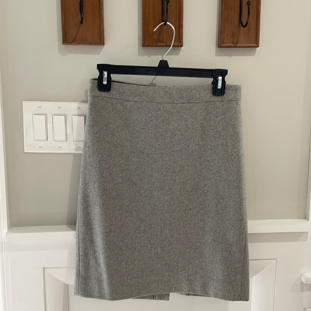 J. Crew The Pencil Skirt Grey Wool Size 0